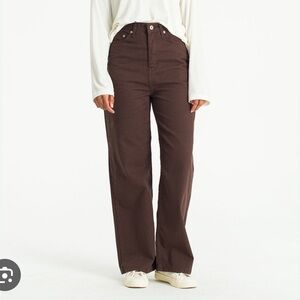 H&M Brown Straight Leg Jeans